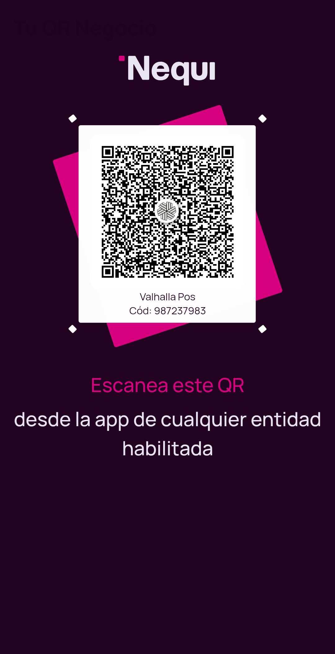 Código QR para pagos